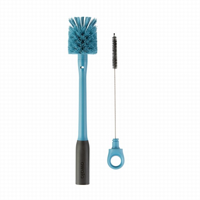 escova de mamadeira 2 em 1 owala azul