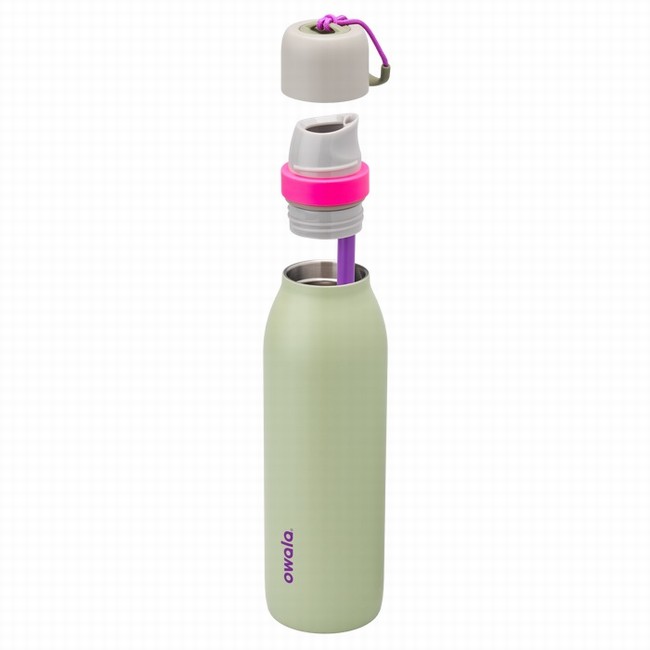 garrafas de água owala freesip twist de 532 ml 18 oz cinza