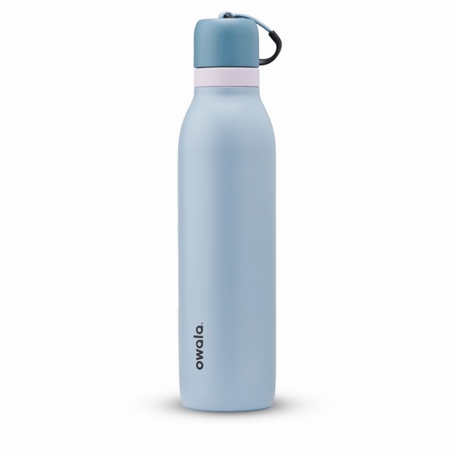 garrafas de água owala freesip twist de 710ml 24oz na cor azul.