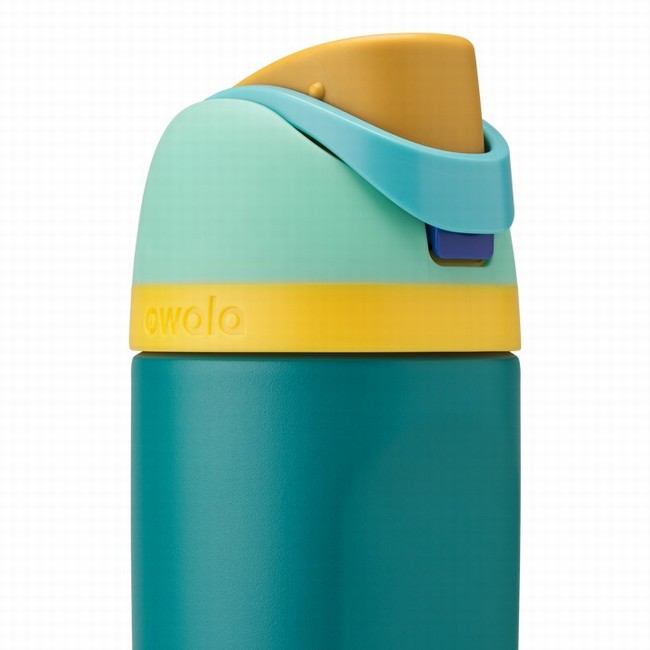 garrafas de água owala freesip de 473ml 16oz para crianças cor verde.