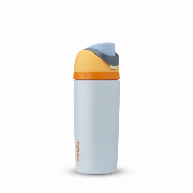 garrafas de água owala freesip de 473ml 16oz para crianças cinza