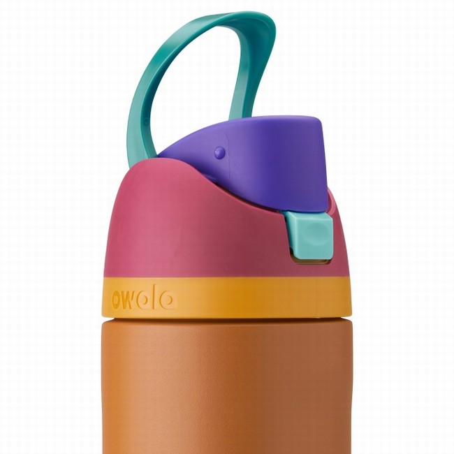 garrafas de água owala freesip de 710ml 24oz na cor laranja.