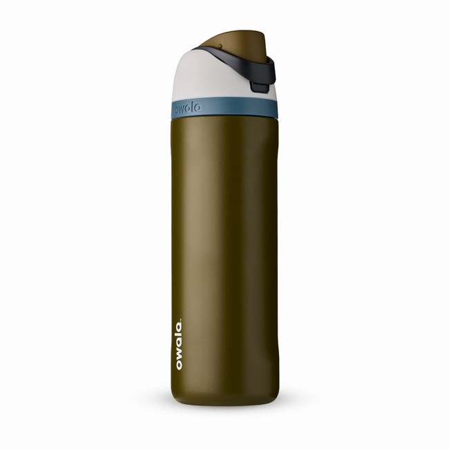 garrafas de água owala freesip de 710ml 24oz na cor verde.