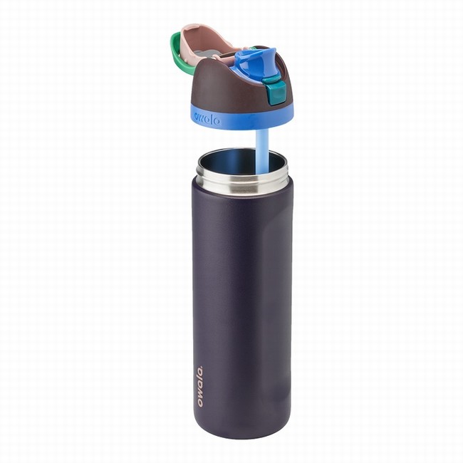 garrafas de água owala freesip de 710 ml 24 oz na cor azul marinho