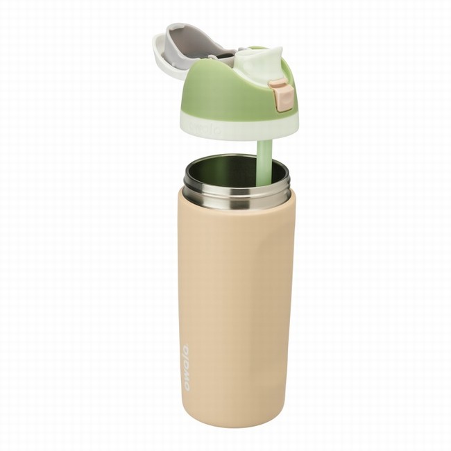 garrafas de água owala freesip de 473 ml 16 oz para crianças bege
