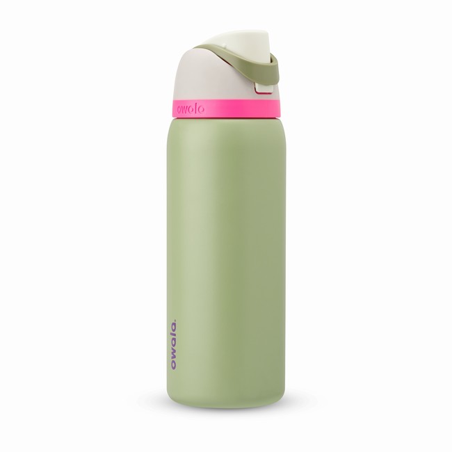 garrafas de água owala freesip de 946 ml 32 oz na cor verde.