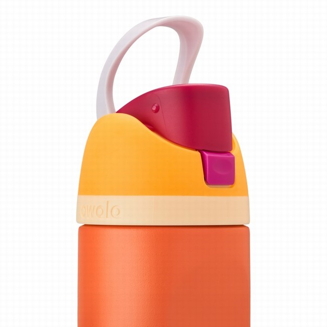garrafas de água owala freesip de 710ml 24oz na cor laranja.