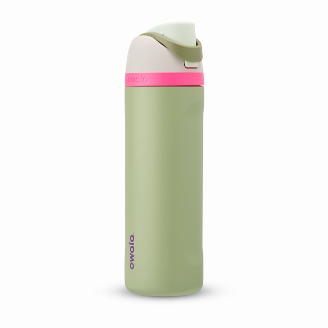 garrafas de água owala freesip de 710ml 24oz na cor verde.