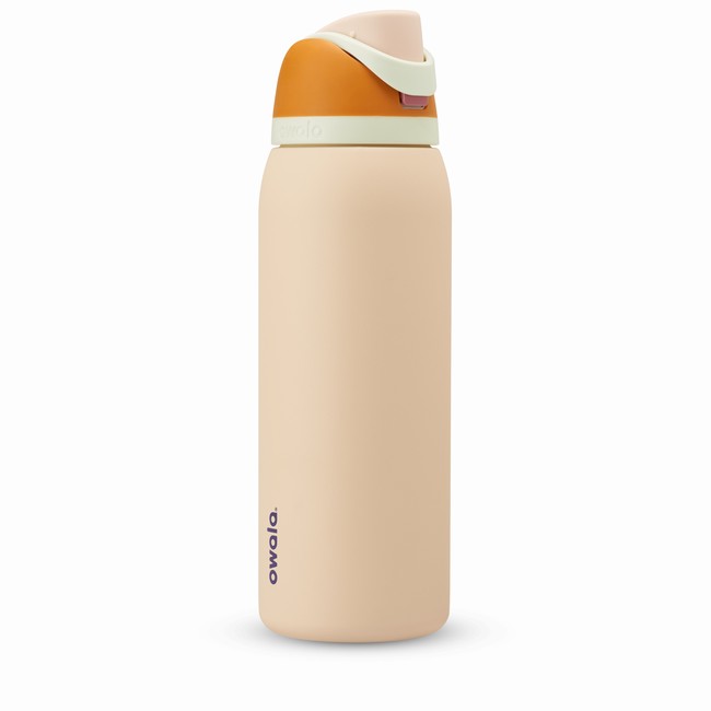 garrafas de água owala freesip de 40 oz bege