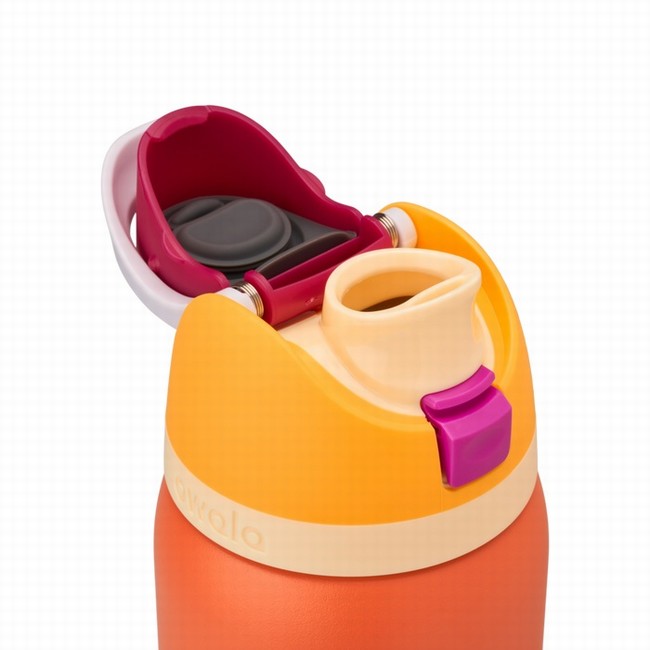 garrafas de água owala freesip de 946 ml 32 oz na cor laranja.