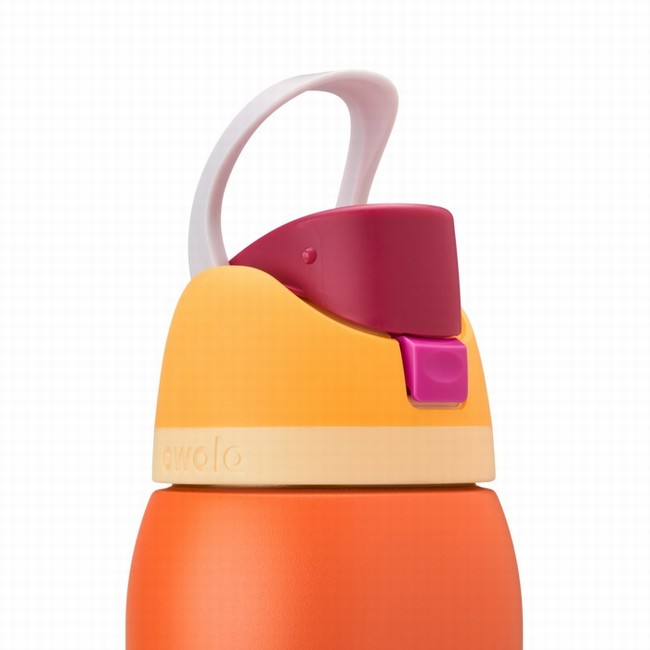 garrafas de água owala freesip de 946 ml 32 oz na cor laranja.