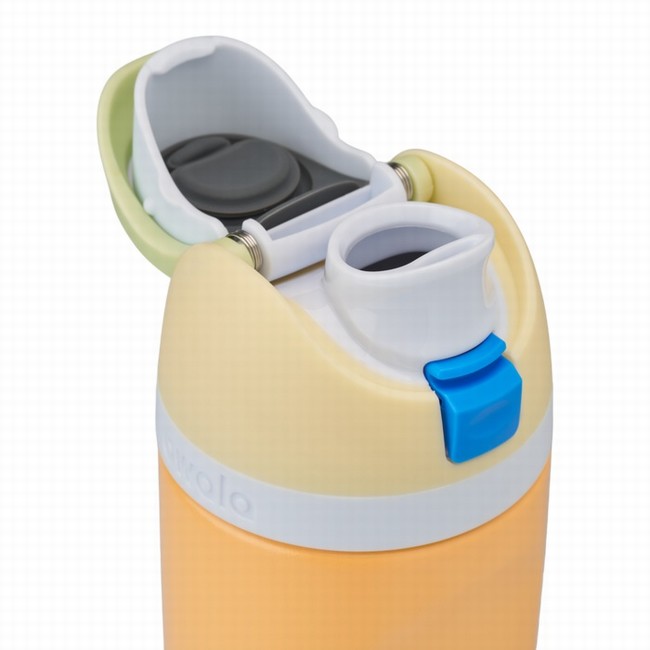 garrafas de água infantis owala freesip de 473 ml 16 oz na cor amarela.