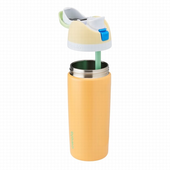 garrafas de água infantis owala freesip de 473 ml 16 oz na cor amarela.