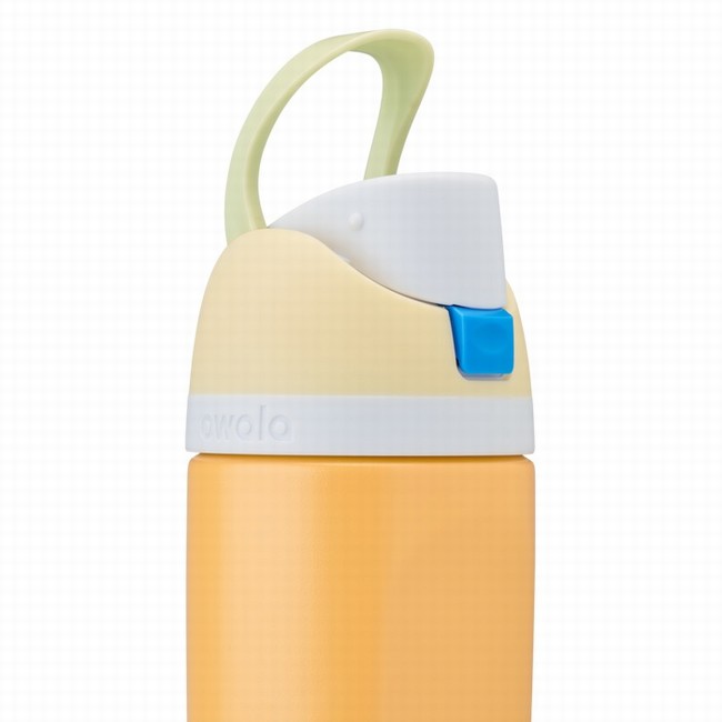 garrafas de água infantis owala freesip de 473 ml 16 oz na cor amarela.