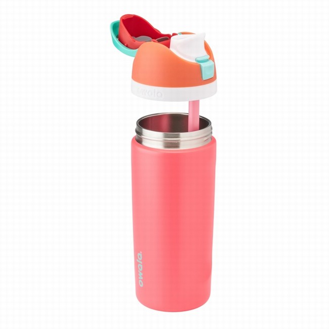 garrafas de água owala freesip de 473ml 16oz para crianças rosa.