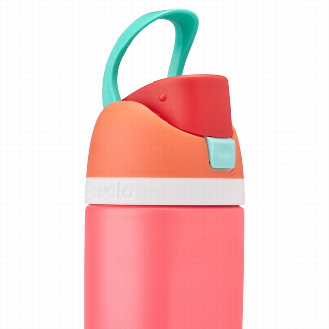 garrafas de água owala freesip de 473ml 16oz para crianças rosa.