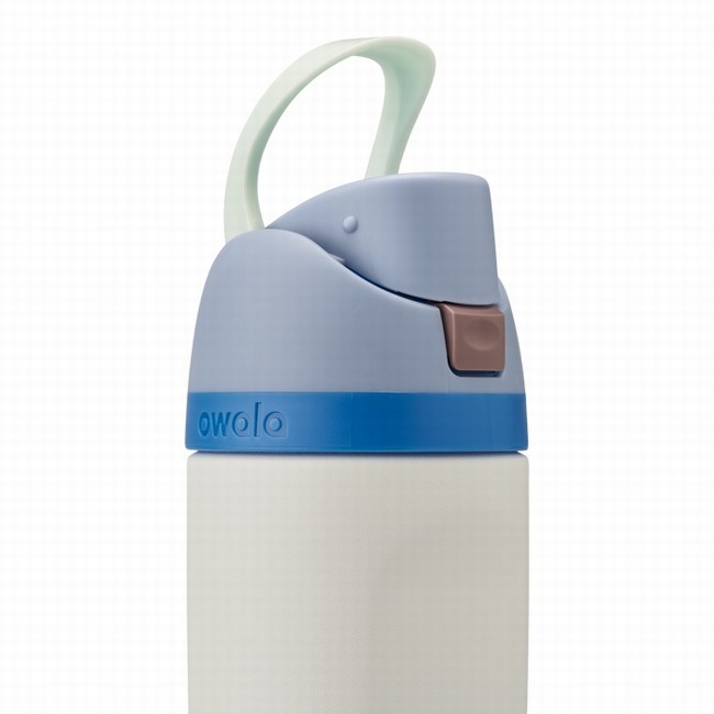 garrafas de água owala freesip de 473ml 16oz para crianças brancas.