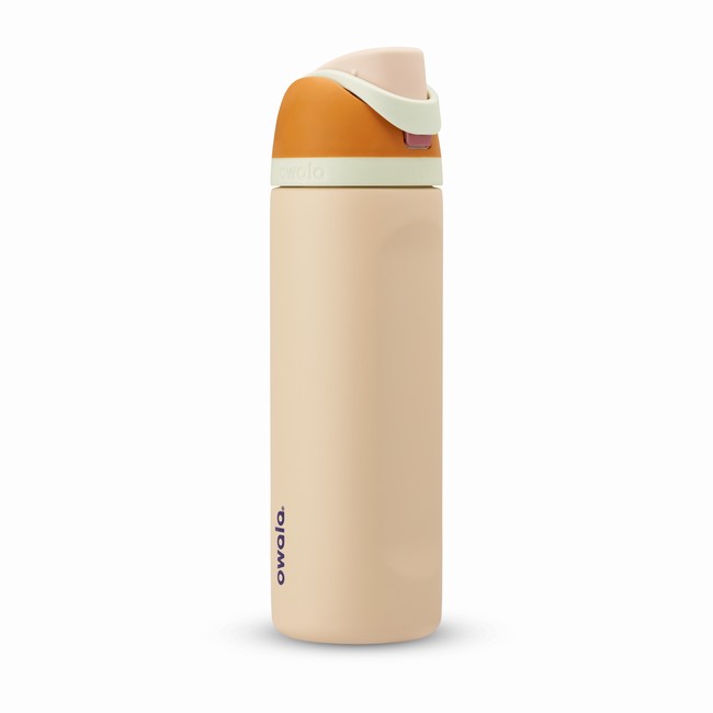 garrafas de água owala freesip de 710ml 24oz bege