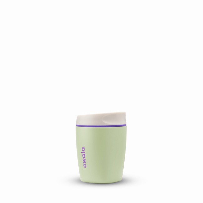 garrafas de água owala smoothsip de 300ml 10oz na cor verde.