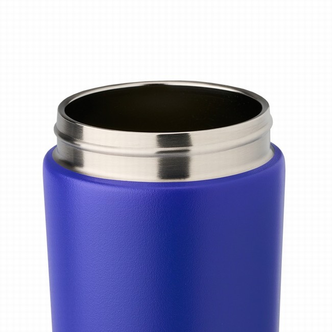 garrafa de água infantil owala de 414 ml 14 oz em aço inoxidável com tampa articulada azul.