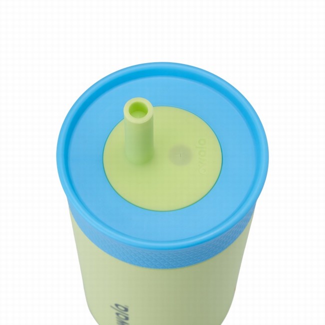 garrafa térmica infantil owala de 350ml 12oz na cor verde