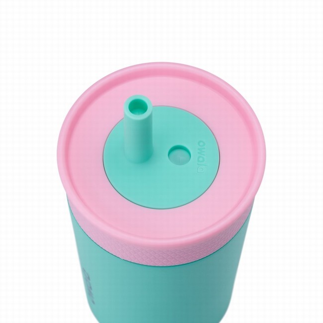 garrafa térmica infantil owala de 350ml 12oz na cor verde