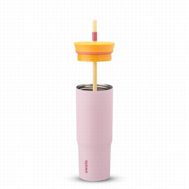 garrafa térmica owala de 710ml 24oz rosa