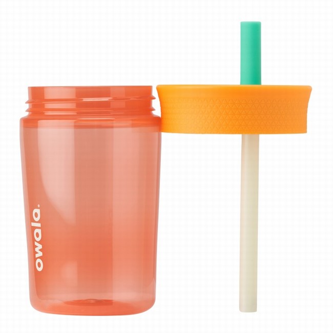 garrafa térmica infantil owala de 443ml 15oz na cor laranja