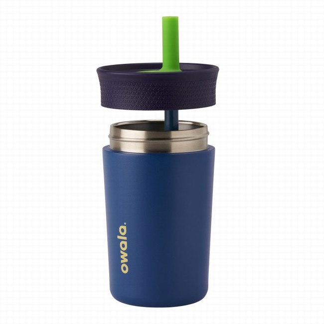 garrafa térmica infantil owala de 350ml 12oz azul