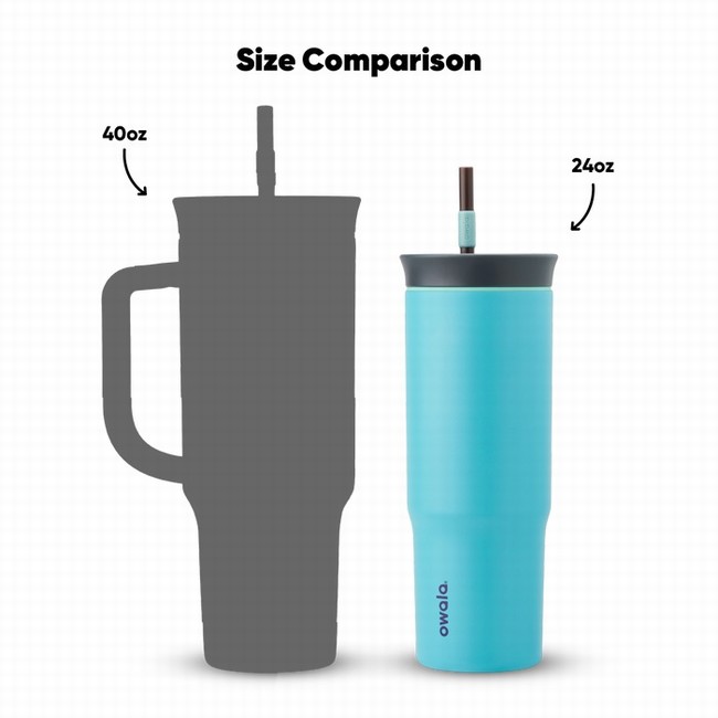 garrafa térmica owala de 710ml 24oz azul