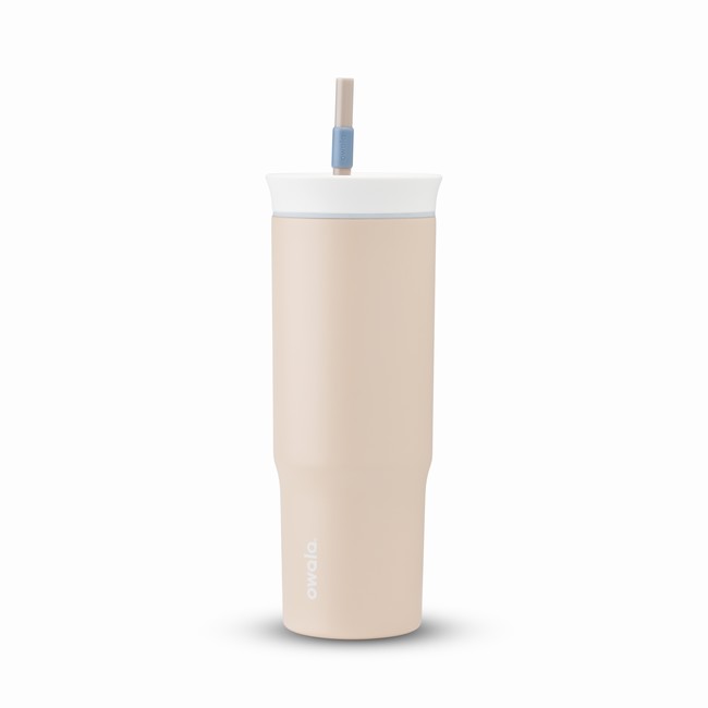 garrafa térmica owala de 710ml 24oz bege