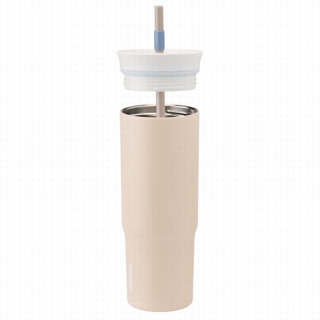 garrafa térmica owala de 710ml 24oz bege