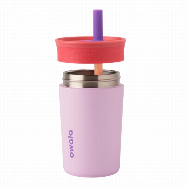 garrafa térmica infantil owala de 350ml rosa