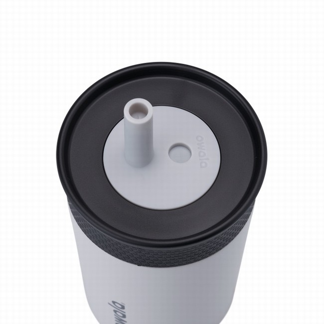 garrafa térmica infantil owala de 350ml 12oz cinza