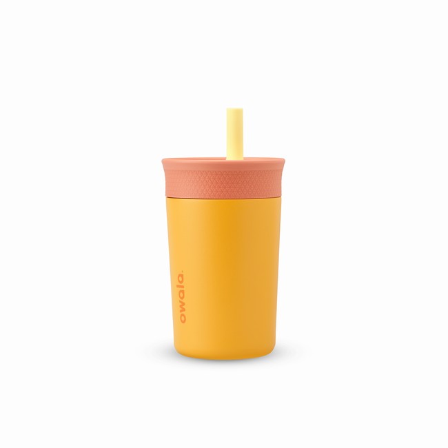 garrafa térmica infantil owala de 350ml na cor laranja