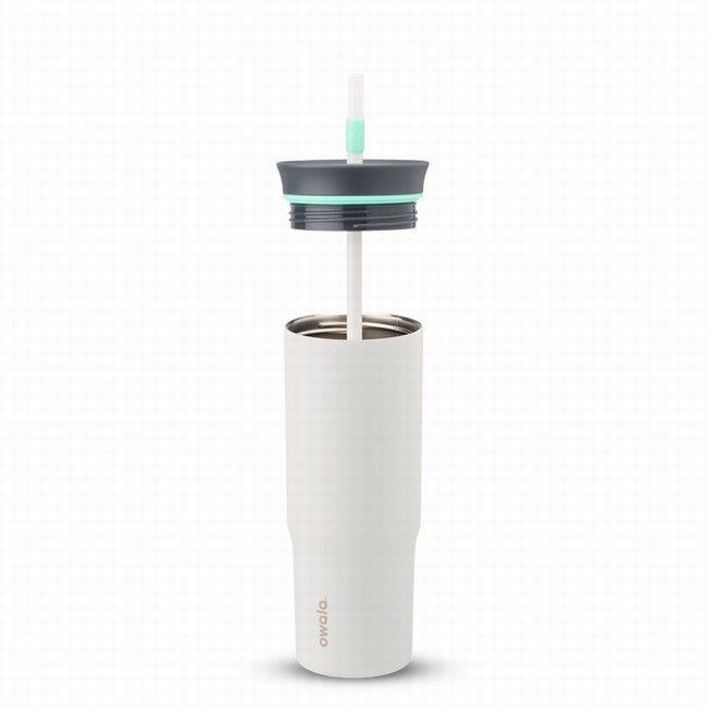 garrafa térmica owala de 710 ml 24 oz branca